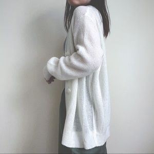 🏷NWT Wool blend ivory white button cardigan